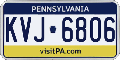 PA license plate KVJ6806