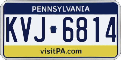 PA license plate KVJ6814