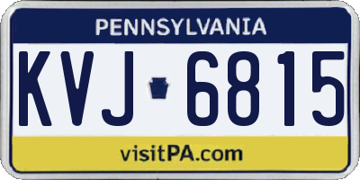PA license plate KVJ6815