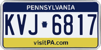 PA license plate KVJ6817