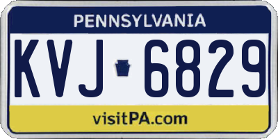 PA license plate KVJ6829