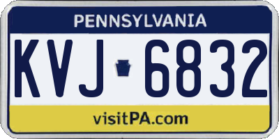 PA license plate KVJ6832