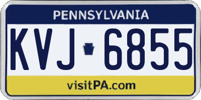 PA license plate KVJ6855