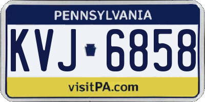 PA license plate KVJ6858