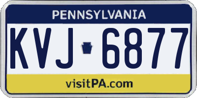 PA license plate KVJ6877
