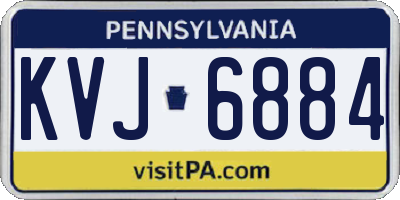 PA license plate KVJ6884