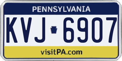 PA license plate KVJ6907