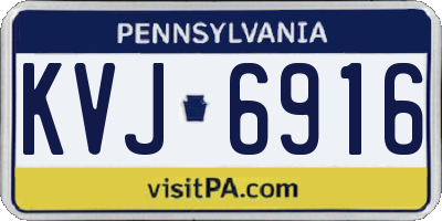 PA license plate KVJ6916