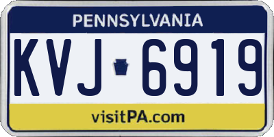 PA license plate KVJ6919