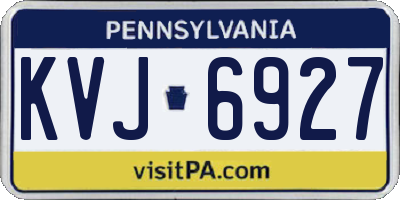 PA license plate KVJ6927