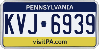 PA license plate KVJ6939
