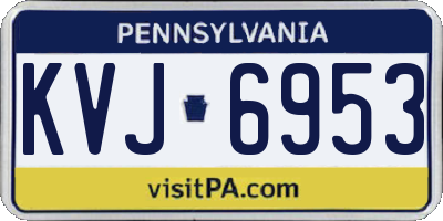 PA license plate KVJ6953