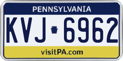 PA license plate KVJ6962
