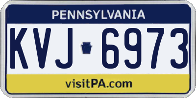 PA license plate KVJ6973