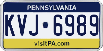 PA license plate KVJ6989