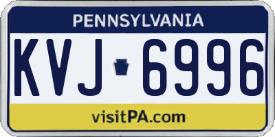 PA license plate KVJ6996