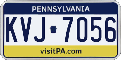 PA license plate KVJ7056