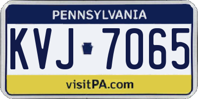 PA license plate KVJ7065
