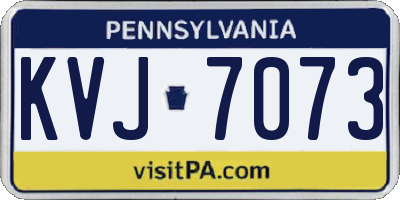 PA license plate KVJ7073
