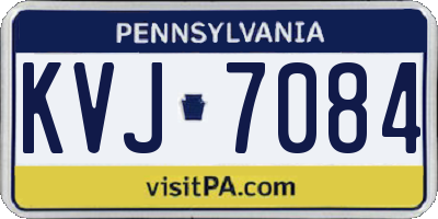 PA license plate KVJ7084