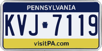 PA license plate KVJ7119