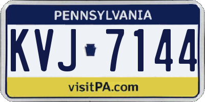 PA license plate KVJ7144