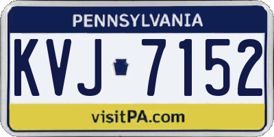 PA license plate KVJ7152