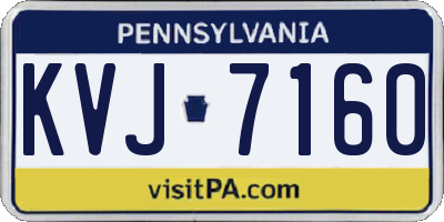 PA license plate KVJ7160