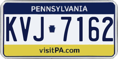PA license plate KVJ7162