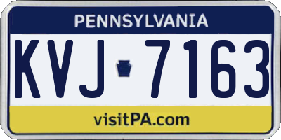 PA license plate KVJ7163