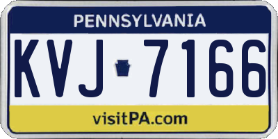 PA license plate KVJ7166