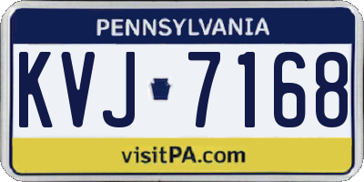 PA license plate KVJ7168