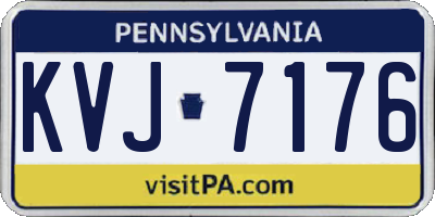 PA license plate KVJ7176