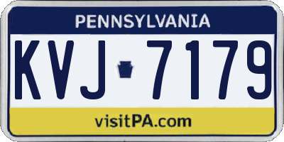 PA license plate KVJ7179