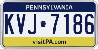 PA license plate KVJ7186