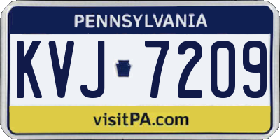 PA license plate KVJ7209