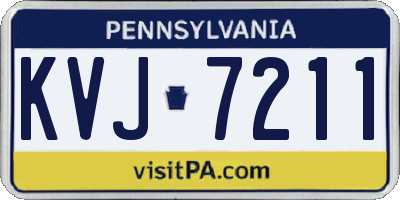 PA license plate KVJ7211