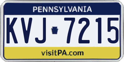 PA license plate KVJ7215