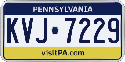 PA license plate KVJ7229