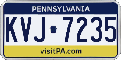 PA license plate KVJ7235