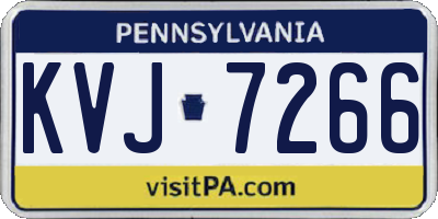 PA license plate KVJ7266