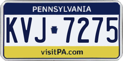 PA license plate KVJ7275