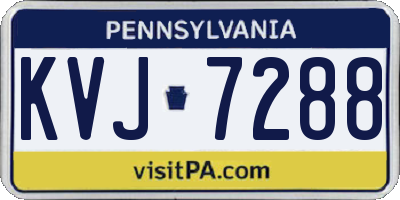 PA license plate KVJ7288