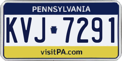 PA license plate KVJ7291
