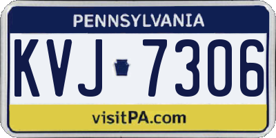 PA license plate KVJ7306