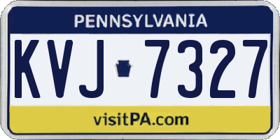 PA license plate KVJ7327