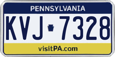 PA license plate KVJ7328