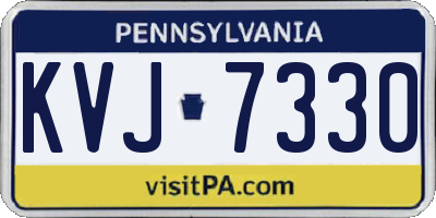 PA license plate KVJ7330
