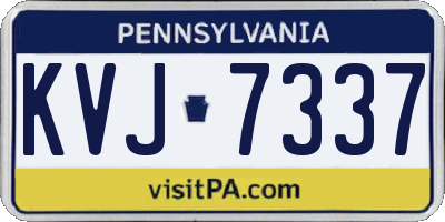 PA license plate KVJ7337
