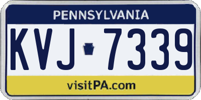 PA license plate KVJ7339